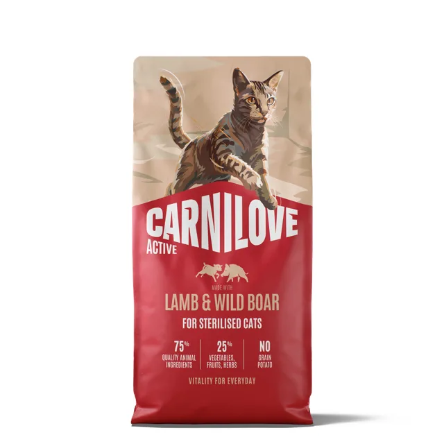 Carnilove Active Adult Sterilised s jehněčím a divočákem - 6 kg
