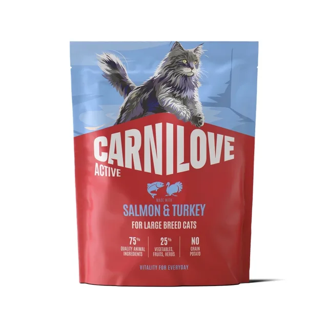 CARNILOVE Active Cat Salmon and Turkey Adult Large 400 g losos a krůta, pro kočky velkých plemen