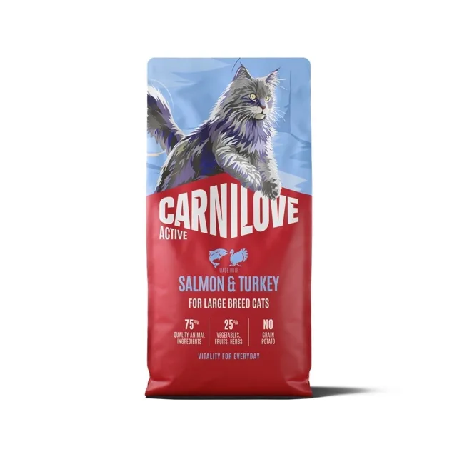 CARNILOVE Active Cat Salmon and Turkey Adult Large 6 kg losos a krůta, pro kočky velkých plemen