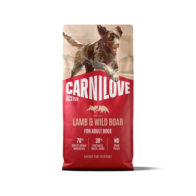 CARNILOVE Active Dog Lamb and Wild Boar Adult 12 kg jehněčí a divočák, pro dospělé psy