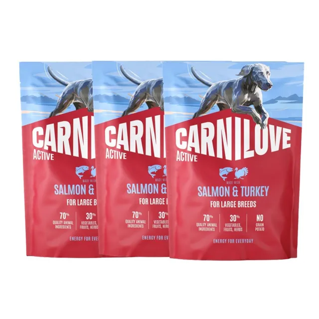 CARNILOVE Active Dog Salmon &amp; Turkey Adult Large Breeds 3x1,5 kg losos a krůta, pro dospělé psy velkých plemen