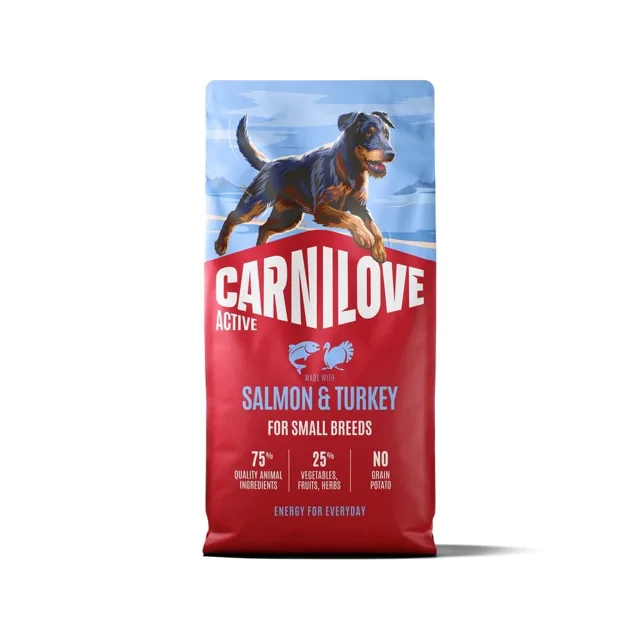 CARNILOVE Active Dog Salmon &amp; Turkey Adult Small Breeds 12 kg losos a krůta, pro dospělé psy malých plemen