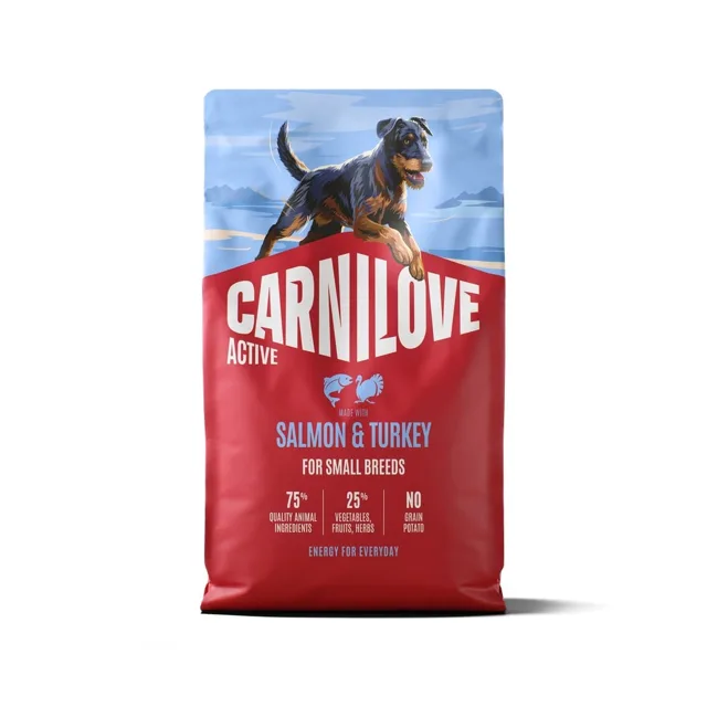 CARNILOVE Active Dog Salmon &amp; Turkey Adult Small Breeds 4 kg losos a krůta, pro dospělé psy malých plemen