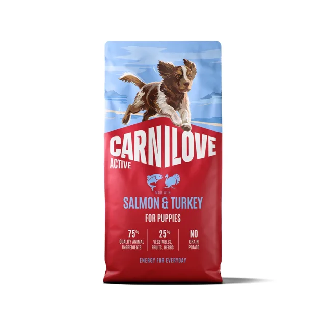 CARNILOVE Active Dog Salmon &amp; Turkey Puppies 12 kg losos a krůta, pro dorůstající štěňata