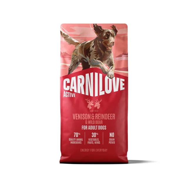 CARNILOVE Active Dog Venison and Reindeer Adult 12 kg zvěřina, sob a divočák, pro dospělé psy