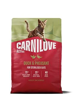Carnilove Cat Active Dry Duck&pheasant sterilised cats ab 2kg