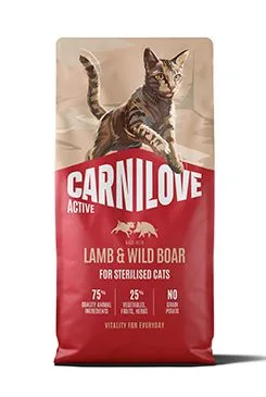 Carnilove Cat Active Dry Lamb& Wild Sterilised adult ab 6kg