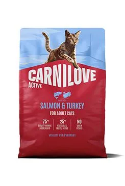 Carnilove Cat Active Dry Salmon&Turkey Adult Ab 2kg