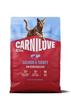 Carnilove Cat Active Dry Salmon&Turkey Sterilised adult ab2kg