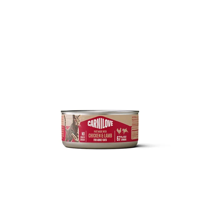 CARNILOVE Cat can paštika pro kočky kuře & jehně 100 g
