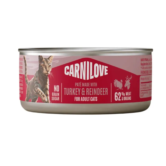 Carnilove Cat Can Paté Turkey & Reindeer 100g | Konzerva pro kočky | P59440