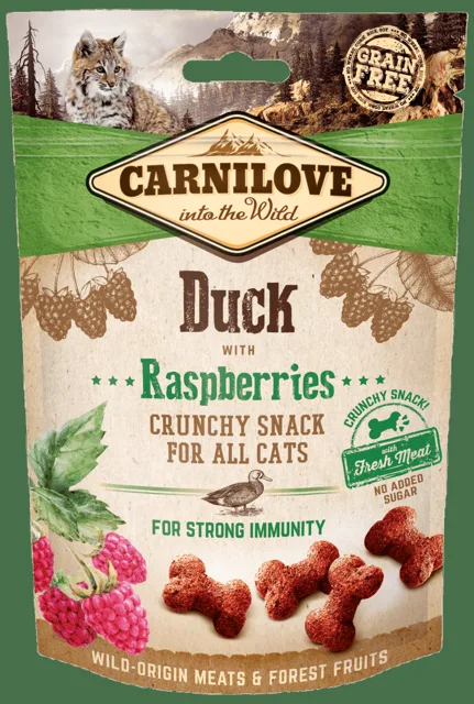 Carnilove Cat Crunchy Snack Duck with Raspberries with fresh meat 50g