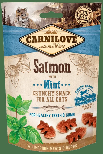 Carnilove Cat Crunchy Snack Salmon with Mint with fresh meat 50g