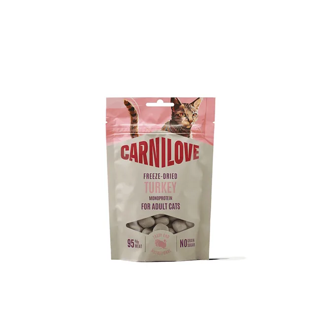 CARNILOVE Cat freeze dried sušené krůtí pro kočky 40 g