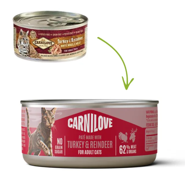 Carnilove Cat Konz. Adult Turkey &amp; Reindeer - 100g