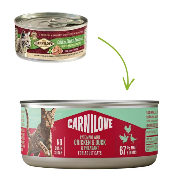 Carnilove Cat Konz. Adult with Chicken, Duck &amp; Pheasant - 100g