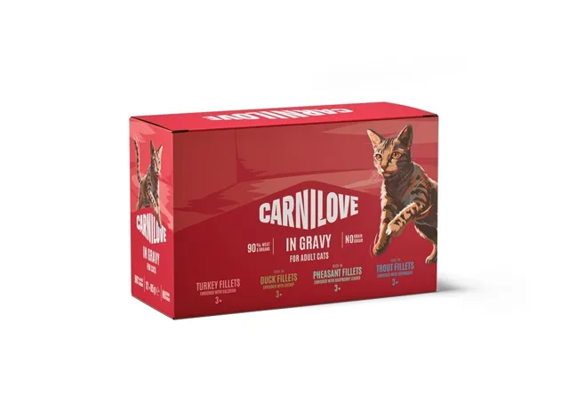 CARNILOVE Cat Pouch Gravy Multipack 12x85 g sada filetů v omáčce pro dospělé kočky