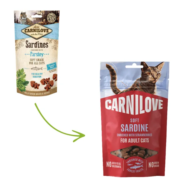 Carnilove Cat Soft Snack 50g - Sardine with Strawberries