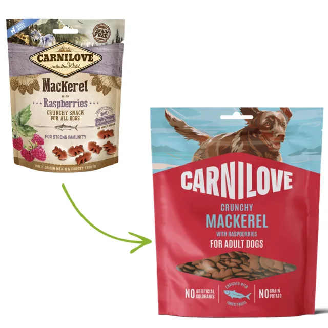 Carnilove Crunchy Snack 200g - Mackerel with Raspberries