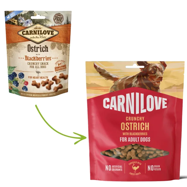 Carnilove Crunchy Snack 200g - Ostrich with Blackberries