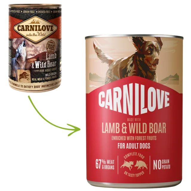 Carnilove Dog Adult Konz. Lamb &amp; Wild Boar - 400g