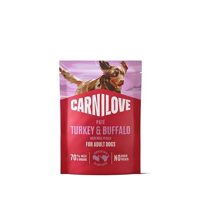 Carnilove Dog Adult Paté 300g - Turkey &amp; Buffalo with Rose Petals