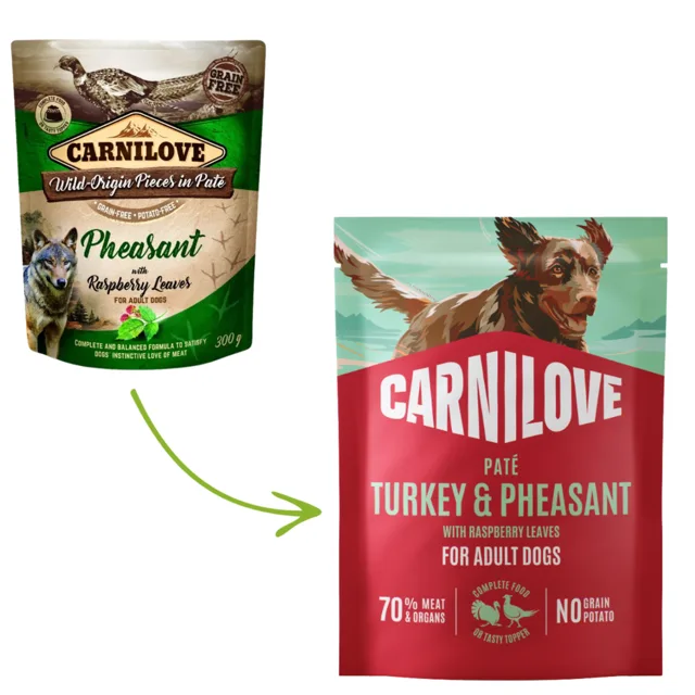 Carnilove Dog Adult Paté 300g - Turkey &amp; Pheasant with Raspberry Leaves