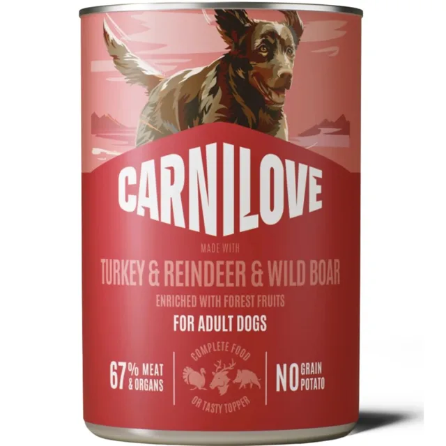 Carnilove Dog Can Paté Turkey&Reindeer&Wildboar 400g | Konzerva pro psy | P59475