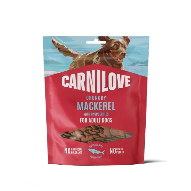 CARNILOVE Dog Crunchy Snack Mackerel 200g křupavé pamlsky s makrelou pro dospělé psy