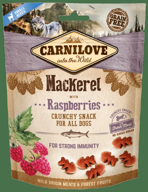 Carnilove Dog Crunchy Snack Mackerel with Raspberries 200g