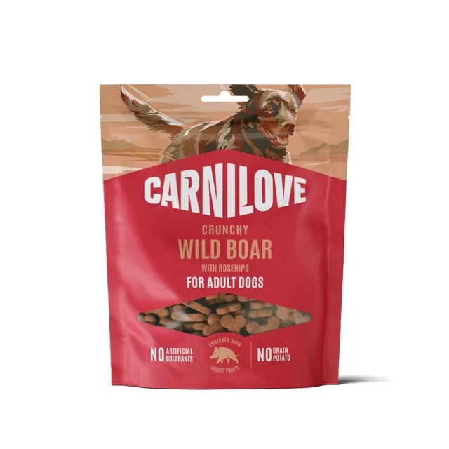CARNILOVE Dog Crunchy Snack Wild Boar 200g křupavé pamlsky s divočákem pro dospělé psy
