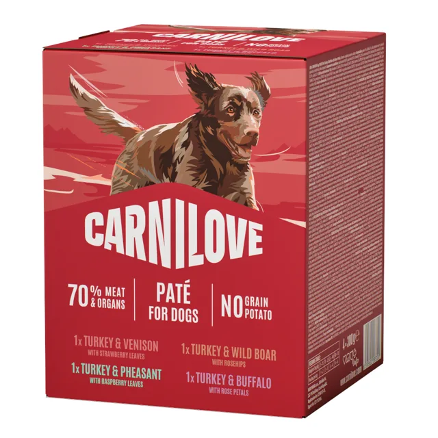 Carnilove Dog in Paté Pouches 16 x 300 g - výhodné balení - Krůtí mix (4 druhy)
