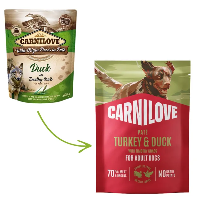 Carnilove Dog Paté 300g - Turkey &amp; Duck with Timothy Grass