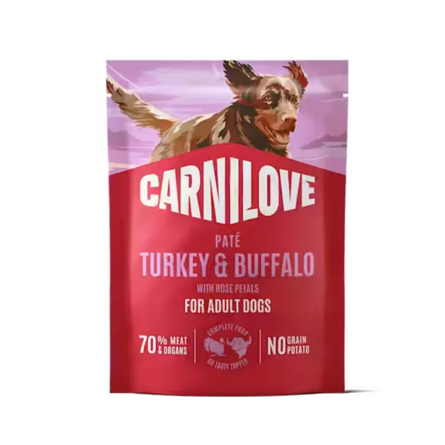 Carnilove Dog Pouch Paté Turkey&Buffalo+Rose 300g | P59445