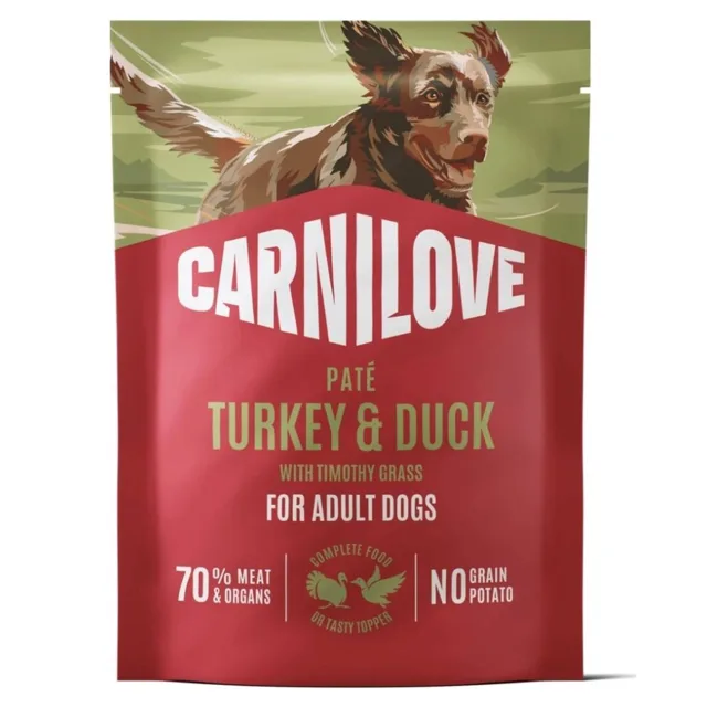 Carnilove Dog Pouch Paté Turkey&Duck+Timothy 300g | P59452