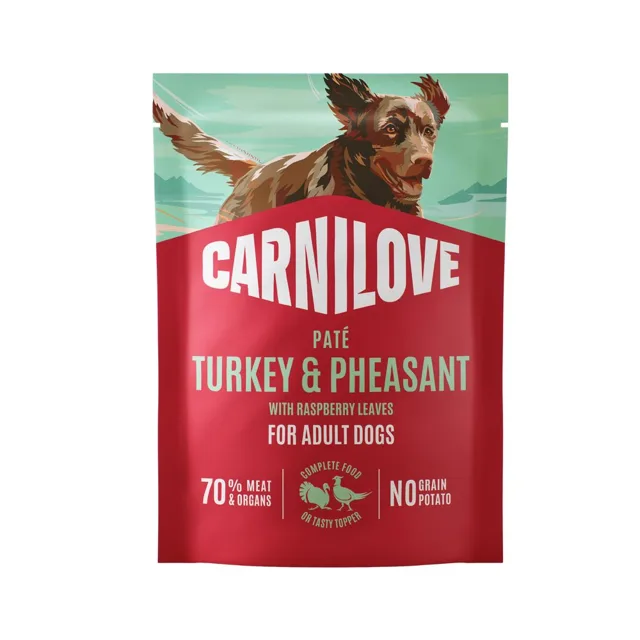 Carnilove Dog Pouch Paté Turkey&Pheas.+Rasp. 300g | P59447