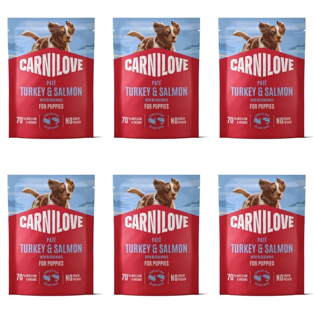 CARNILOVE Dog Pouch Turkey &amp; Salmon Puppies 6x300g mokré krmivo s krůtou a lososem pro štěňata