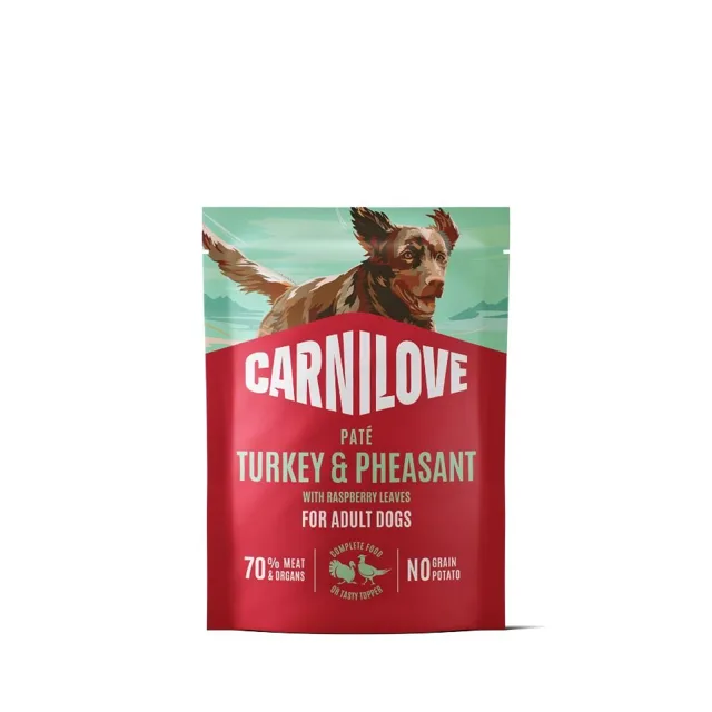 CARNILOVE Dog Pouch Turkey and Pheasant 300g paštika pro dospělé psy s krůtím a bažantem