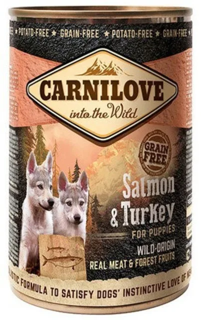 CARNILOVE Dog Puppies Wild Meat Salmon &amp; Turkey 400g