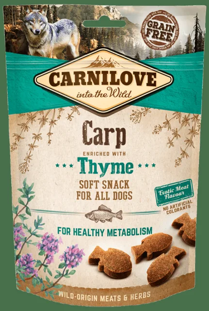 Carnilove Dog Semi Moist Snack Carp enriched with Thyme 200g