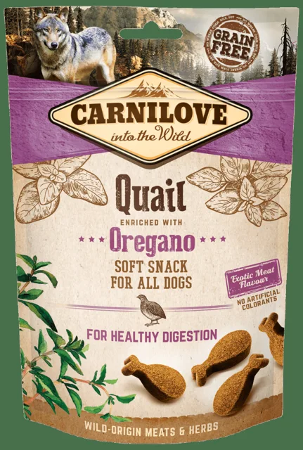 Carnilove Dog Semi Moist Snack Quail enriched with Oregano 200g