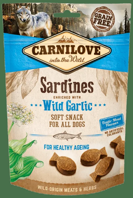 Carnilove Dog Semi Moist Snack Sardines enriched with Wild garlic 200g