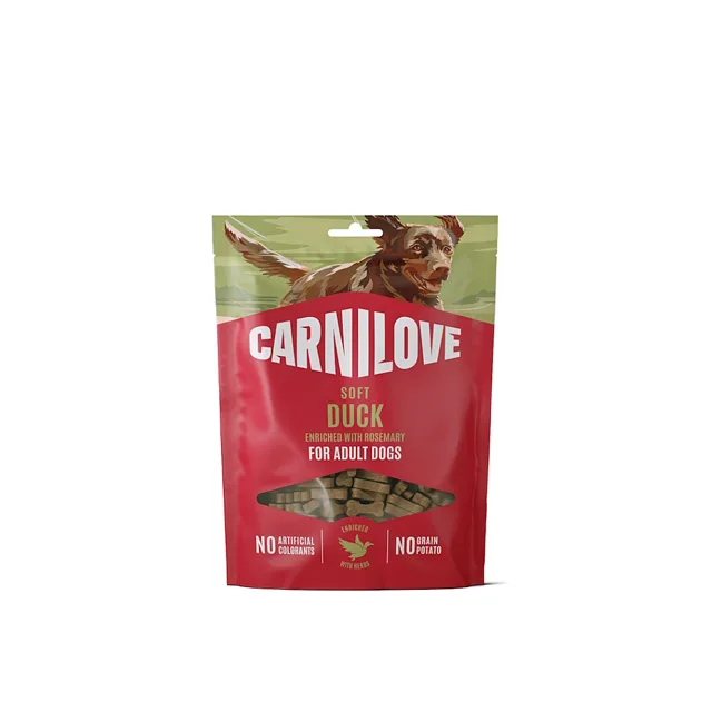 CARNILOVE Dog soft snack pamlsek pro psy kachna a rozmarýn 200 g
