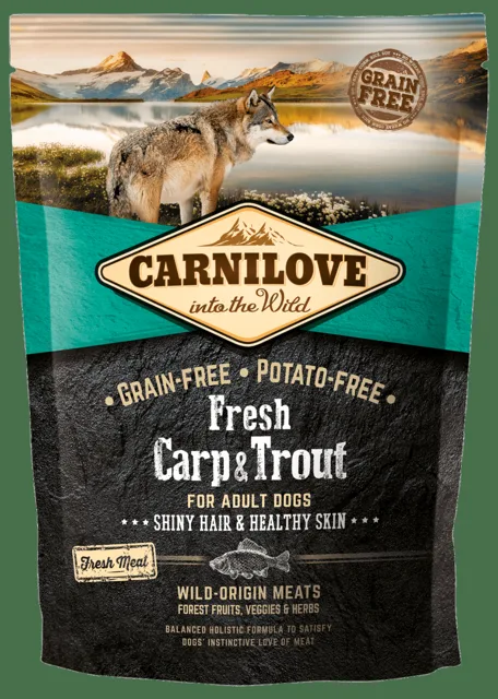 Carnilove Fresh Carp & Trout Shiny Hair & Healthy Skin for Adult dogs 1,5kg