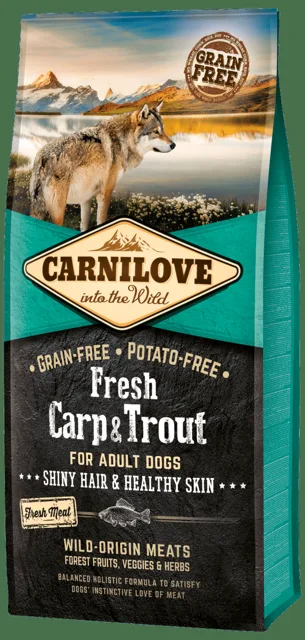 Carnilove Fresh Carp & Trout Shiny Hair & Healthy Skin for Adult dogs 12kg