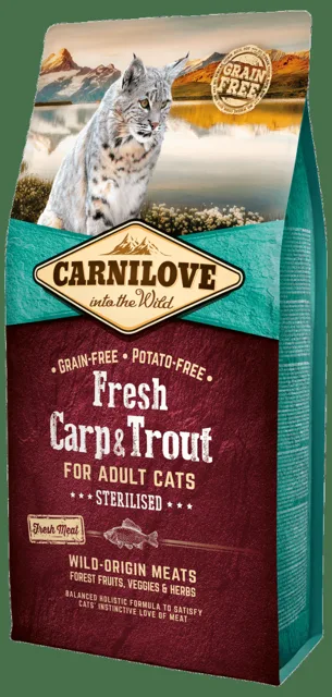 Carnilove Fresh Carp & Trout Sterilised for Adult cats 6kg