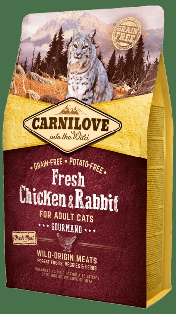 Carnilove Fresh Chicken & Rabbit Gourmand for Adult cats 2kg