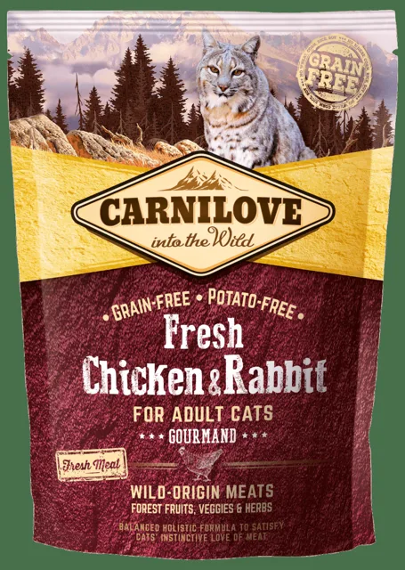 Carnilove Fresh Chicken & Rabbit Gourmand for Adult cats 400g