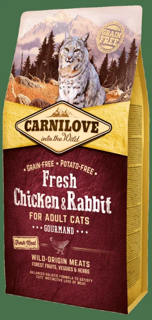 Carnilove Fresh Chicken & Rabbit Gourmand for Adult cats 6kg