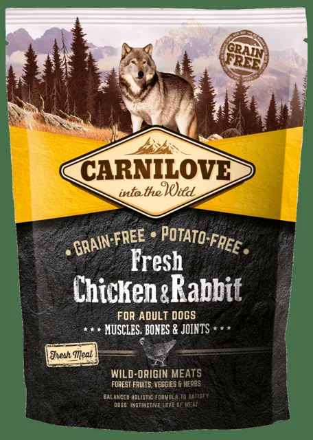 Carnilove Fresh Chicken & Rabbit Muscles, Bones & Joints for Adult dogs 1,5kg